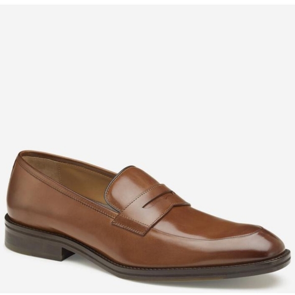 Johnston and Murphy Meade Tan Penny Loafer - Picture 1 of 5
